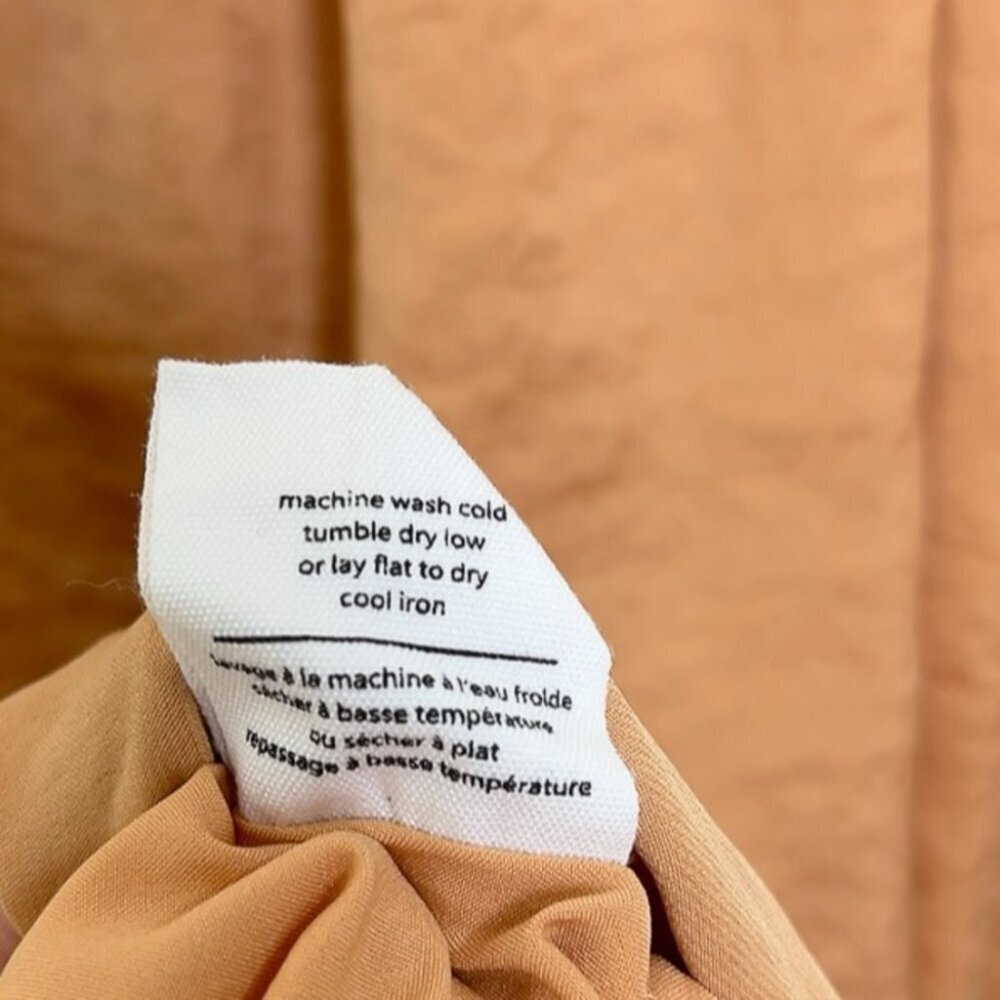 Oak + Fort Womens Medium Orange Slip Dress - Picture 9 of 12